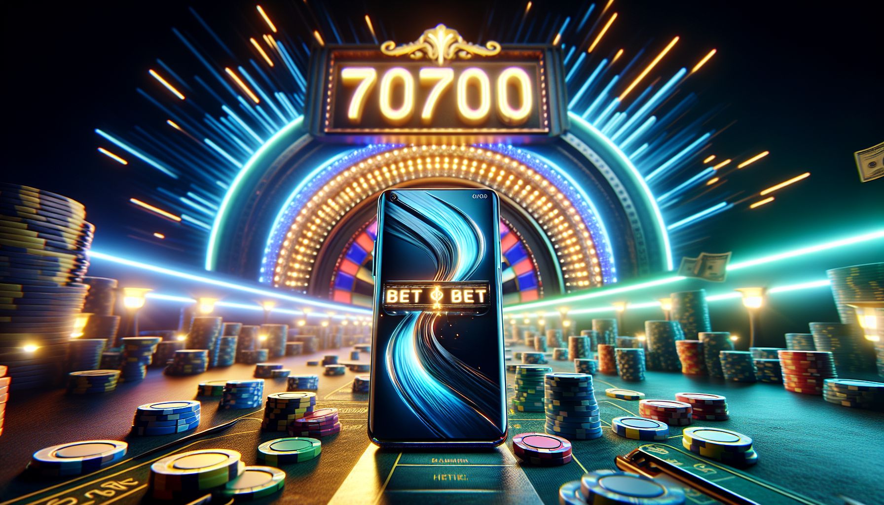 বাংলাদেশের খেলোয়াড় একটি স্মার্টফোনে 7000bet অ্যাপ ব্যবহার করছেন