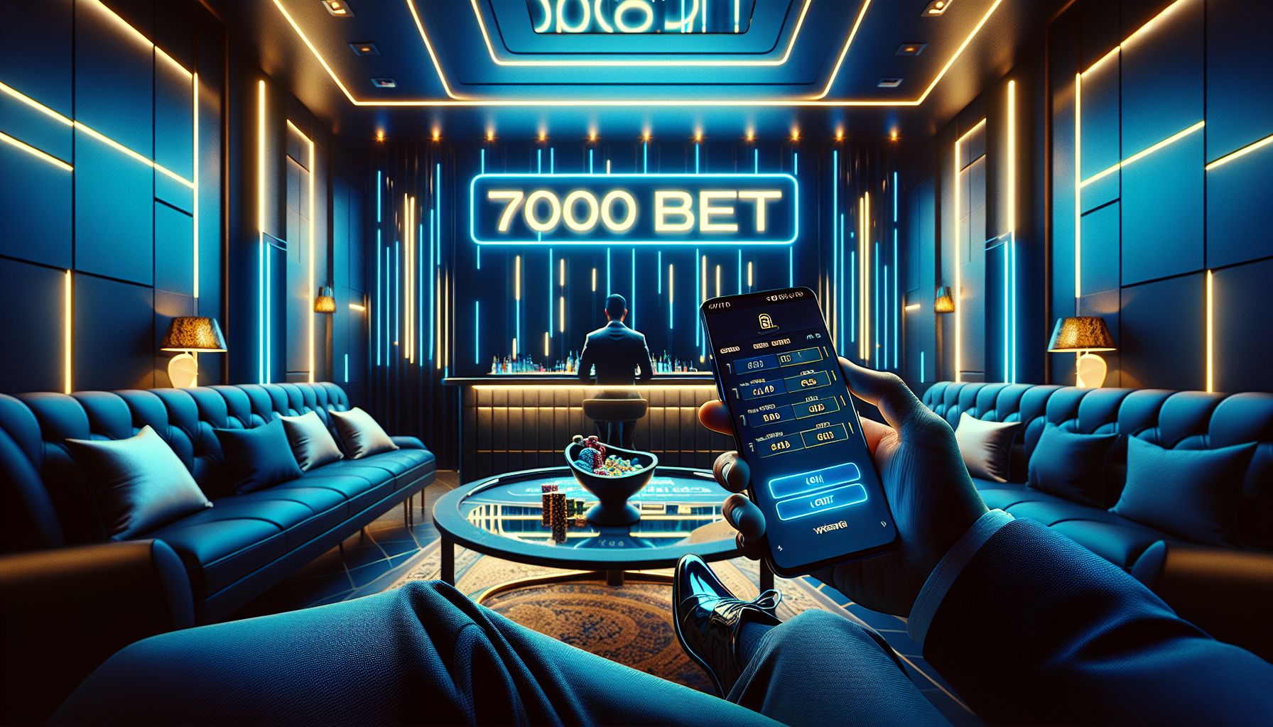 Bangladeshi player signing into a 7000bet account on a mobile device