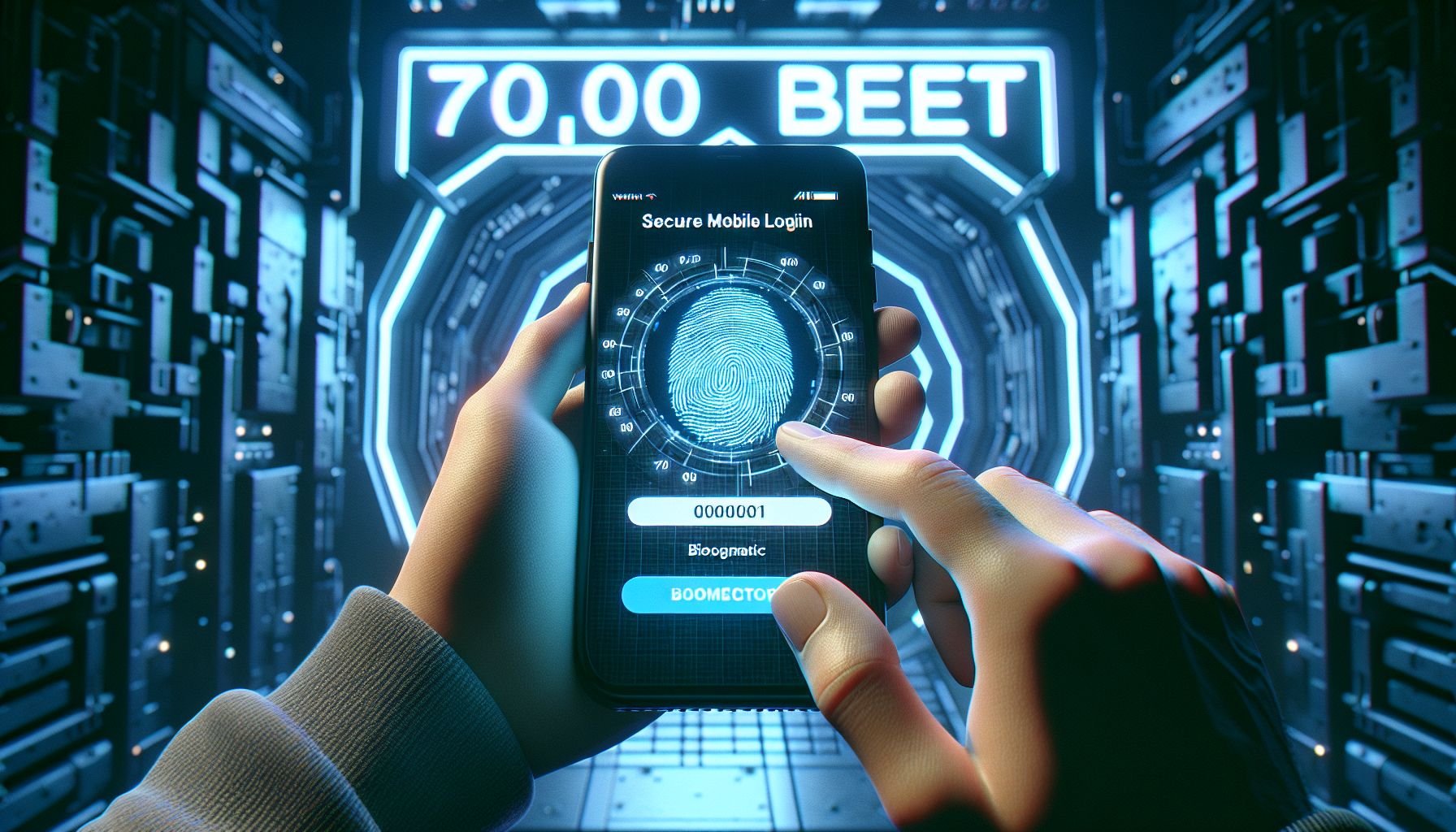 User securely accessing the 7000bet platform from a smartphone in Bangladesh